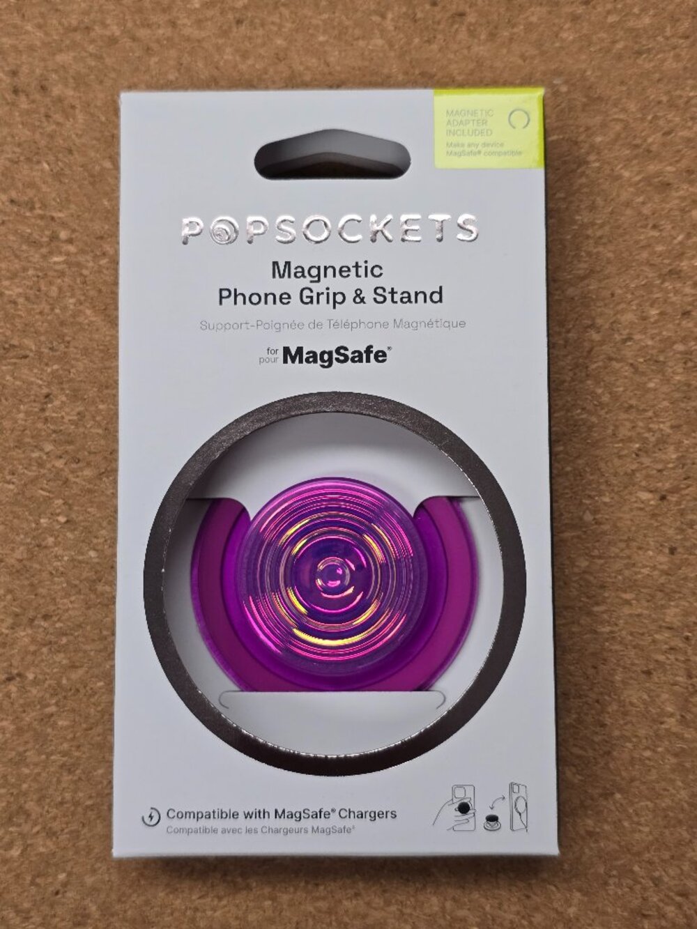 Popsockets Phone PopGrip for MagSafe Magnetic Holder Ripple Iridescent Aviation